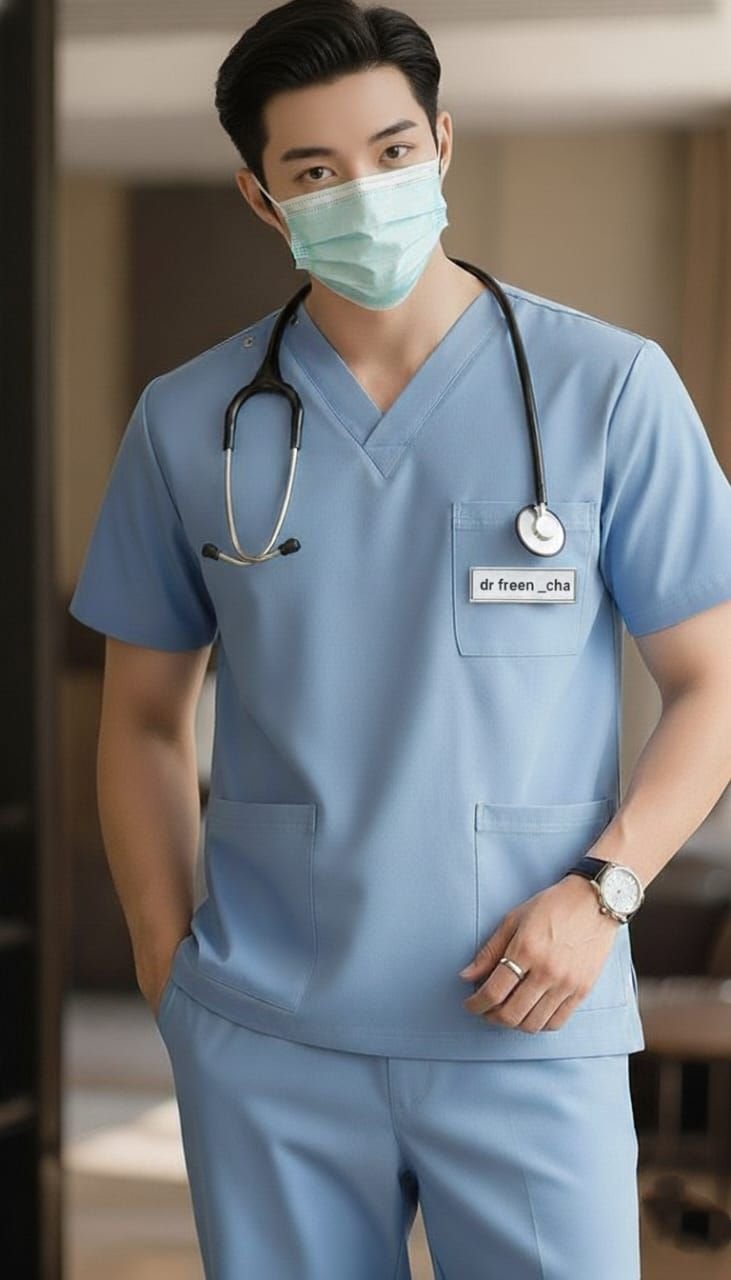 Healthcare professionals wearing antimicrobial medical scrubs and lab coats – Uniformcraft Dubai